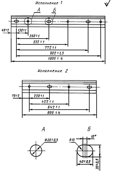Drawing of GOST 1R-65 lining R65 rail joint